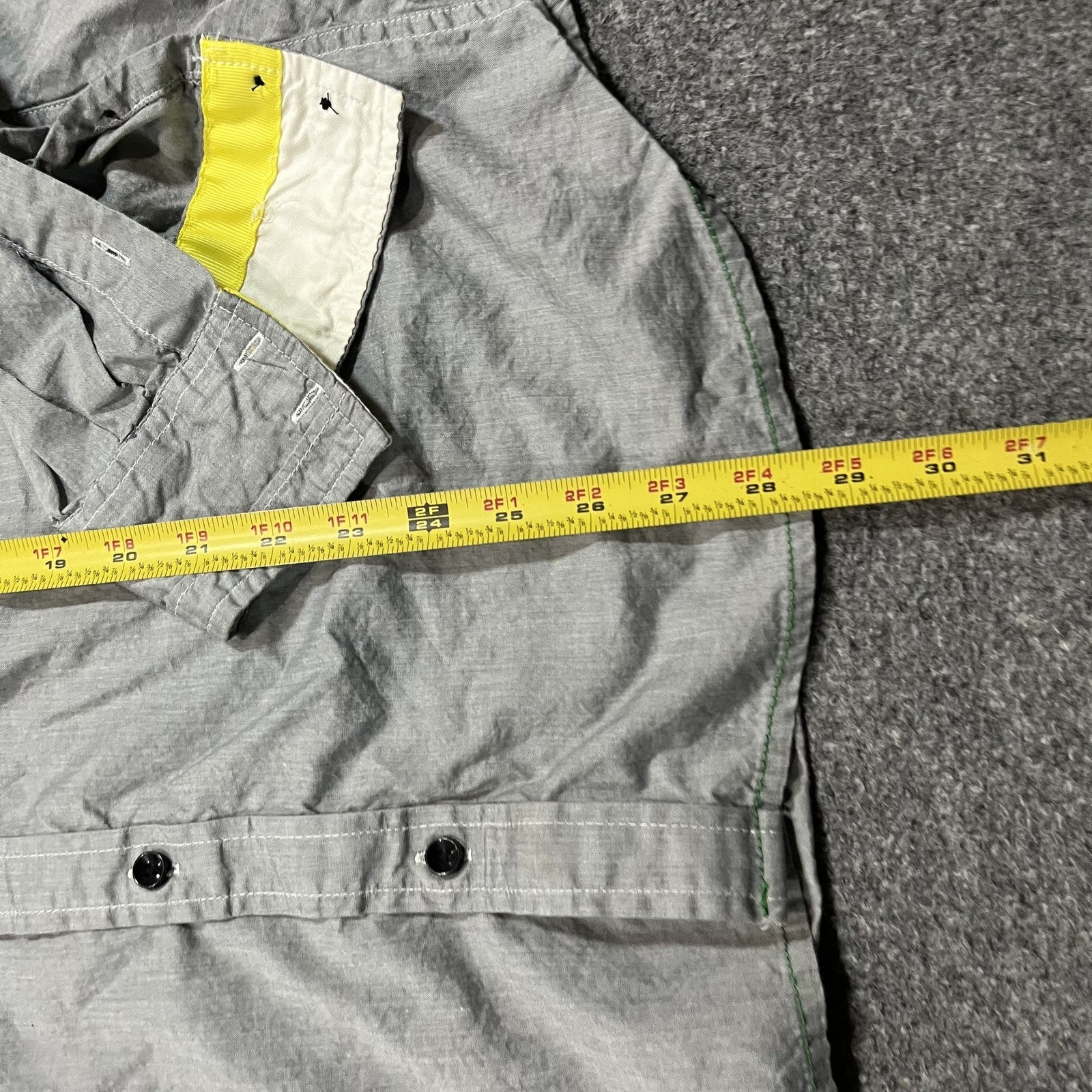 Descendant Of Thieves Shirt Mens Xxl Gray Cotton Pockets Long Sleeve Collared — image 3 of 8